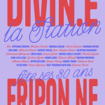 Visuel de l'exposition Divin.e Fripon.ne © Graphisme Julie Hiet